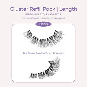 i-ENVY Cluster Palette Lash Refill, DIY Lash Makeup, Clusters False Eyelash, Varied Length, Customizable Under Lash Extension Layering