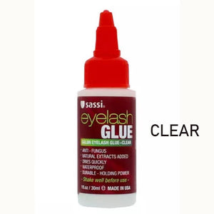 Sassi Eyelash Glue  CLEAR False Eyelashes Waterproof Anti Fungal 1oz