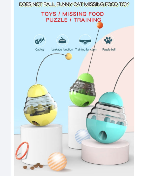 Cat Ball Track with Interactive Cat Feeder Toys Leakage Food Ball