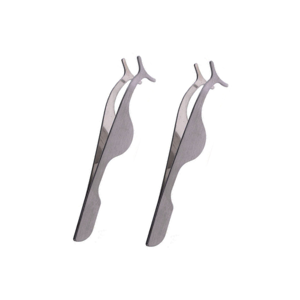 Eyelashes Tweezers Professional Eyelash Extension False Eyelash Applicator Tool Remover Clip Stainless Steel