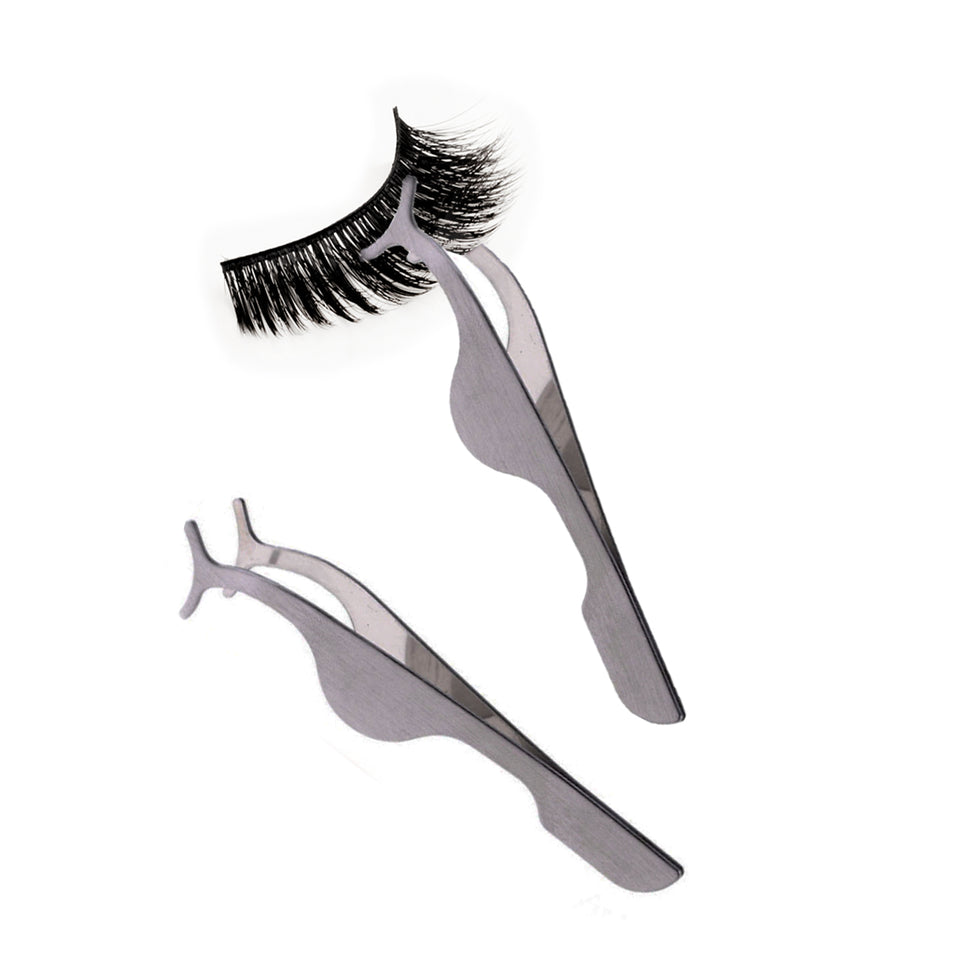 Eyelashes Tweezers Professional Eyelash Extension False Eyelash Applicator Tool Remover Clip Stainless Steel