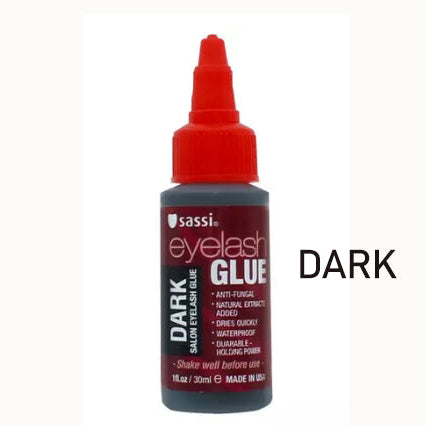 Sassi Eyelash Glue DARK False Eyelashes Waterproof Anti Fungal 1oz