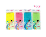 loyal Plus 4pcs Beauty Skin Bath Wash Towel Long Exfoliating Nylon Bath Cloth Towel