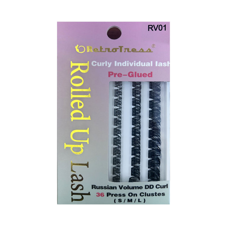 RetroTress Curly Individual Rolled Up Lash Pre Glued (20 Styles)