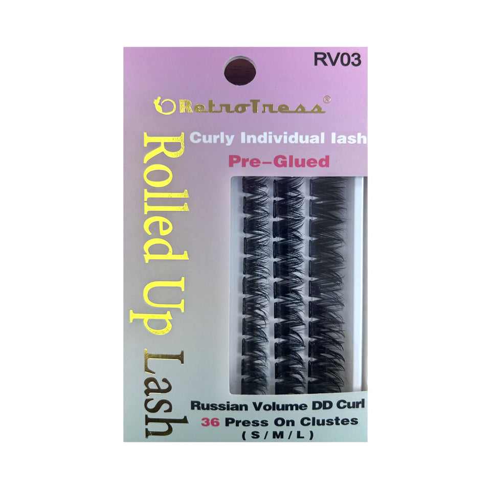 RetroTress Curly Individual Rolled Up Lash Pre Glued (20 Styles)