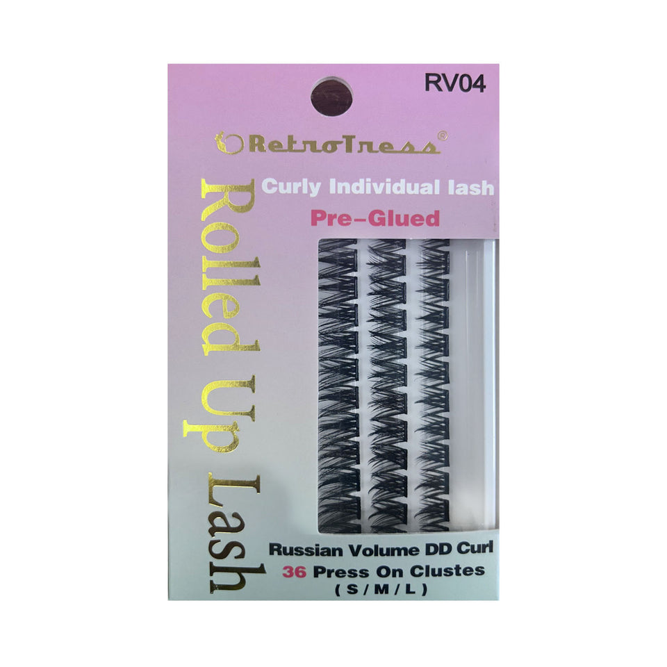 RetroTress Curly Individual Rolled Up Lash Pre Glued (20 Styles)