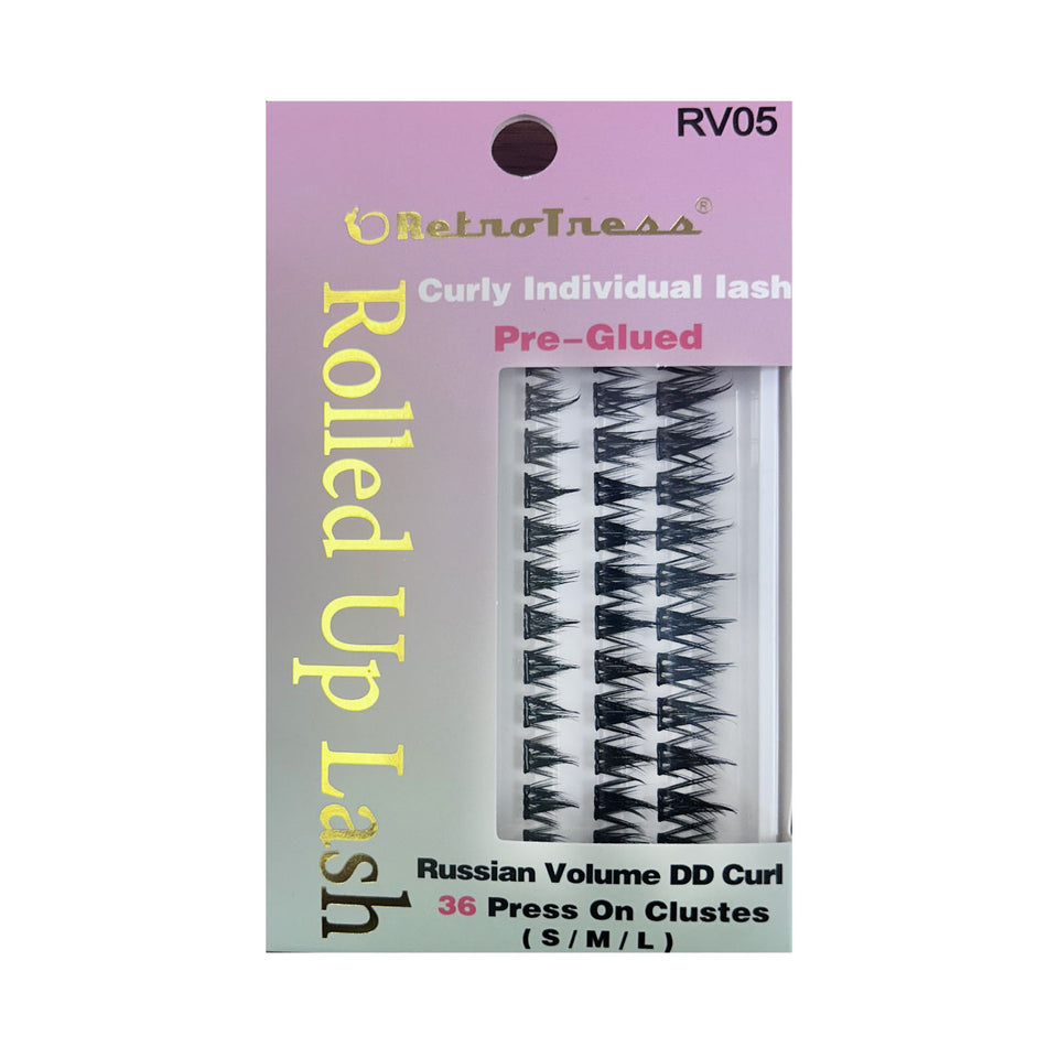 RetroTress Curly Individual Rolled Up Lash Pre Glued (20 Styles)