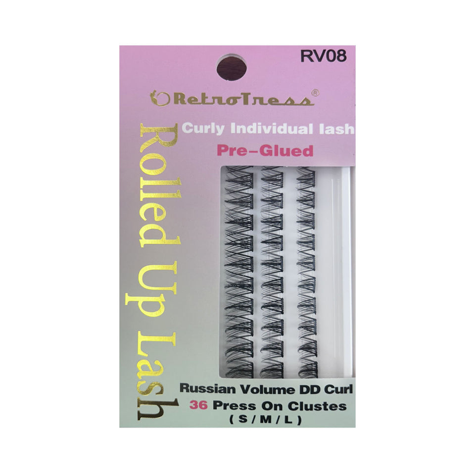 RetroTress Curly Individual Rolled Up Lash Pre Glued (20 Styles)