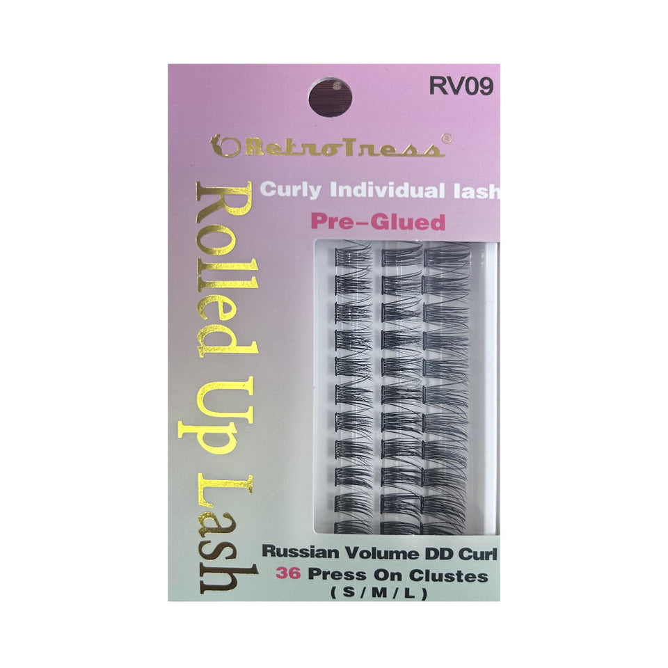 RetroTress Curly Individual Rolled Up Lash Pre Glued (20 Styles)