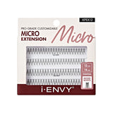 i•ENVY Lash Clusters,12+14mm (Fishtail) Micro-Root Eyelash Extension, Pro-Grade Customizable Individual Cluster Lashes Kit, Easy To Apply, Lightweight, Tapered-End Natural False Lashes