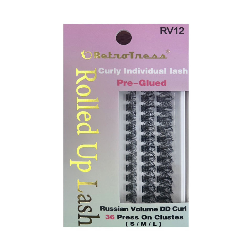 RetroTress Curly Individual Rolled Up Lash Pre Glued (20 Styles)