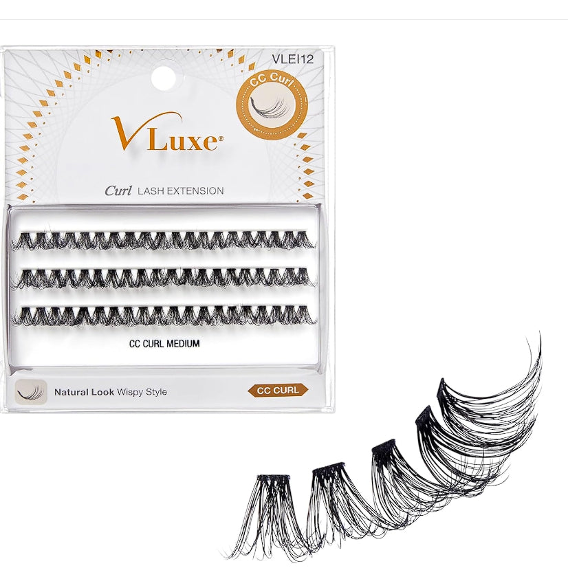 i•ENVY DIY Eyelash Extension  VLuxe CC Curl Lash Cluster Eyelash Extensions, Classic Style 20D Volume Individual False Eyelash for Professionals, Enhanced Natural Look for Uplifted Eyes, DIY Easy Application & Comfortable Wear