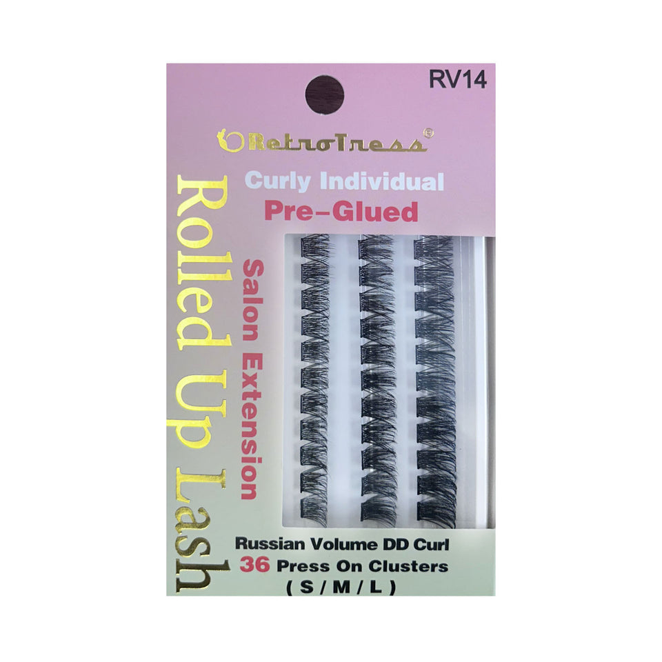 RetroTress Curly Individual Rolled Up Lash Pre Glued (20 Styles)