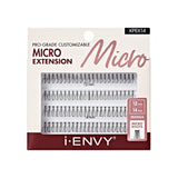 i•ENVY Lash Clusters,12+14mm (Fishtail) Micro-Root Eyelash Extension, Pro-Grade Customizable Individual Cluster Lashes Kit, Easy To Apply, Lightweight, Tapered-End Natural False Lashes