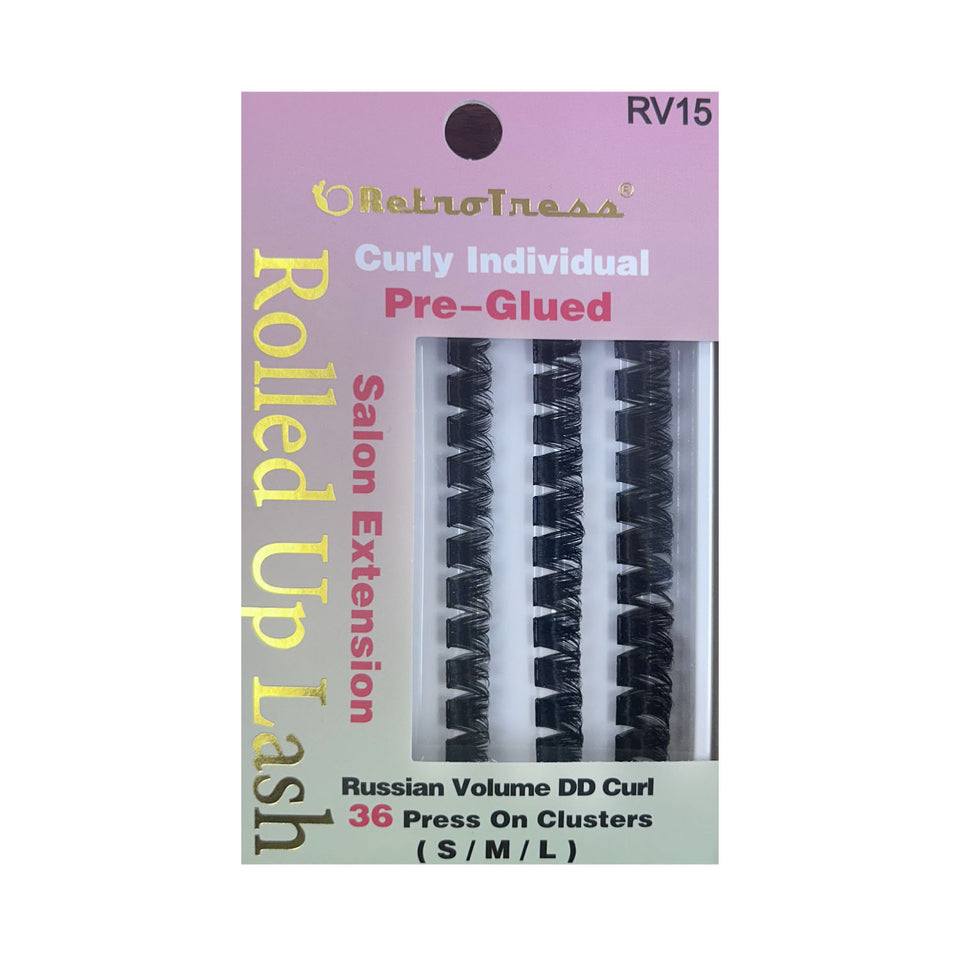 RetroTress Curly Individual Rolled Up Lash Pre Glued (20 Styles)