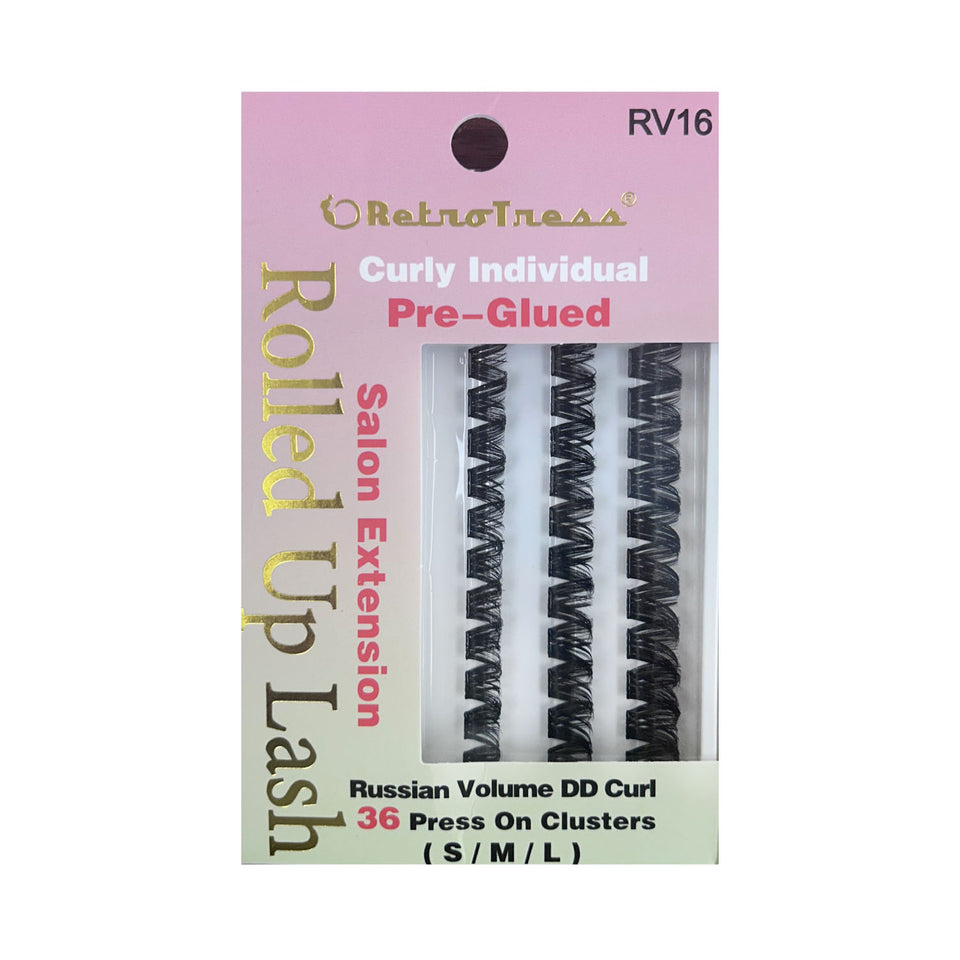 RetroTress Curly Individual Rolled Up Lash Pre Glued (20 Styles)