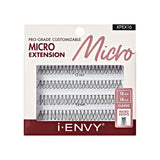 i•ENVY Lash Clusters,12+14mm (Fishtail) Micro-Root Eyelash Extension, Pro-Grade Customizable Individual Cluster Lashes Kit, Easy To Apply, Lightweight, Tapered-End Natural False Lashes
