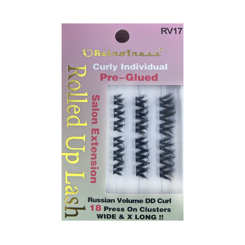 RetroTress Curly Individual Rolled Up Lash Pre Glued (20 Styles)