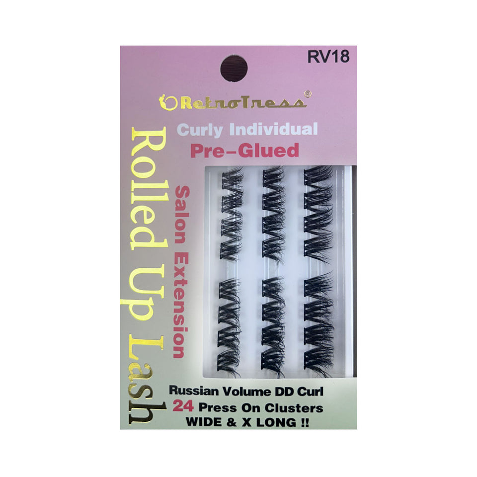 RetroTress Curly Individual Rolled Up Lash Pre Glued (20 Styles)