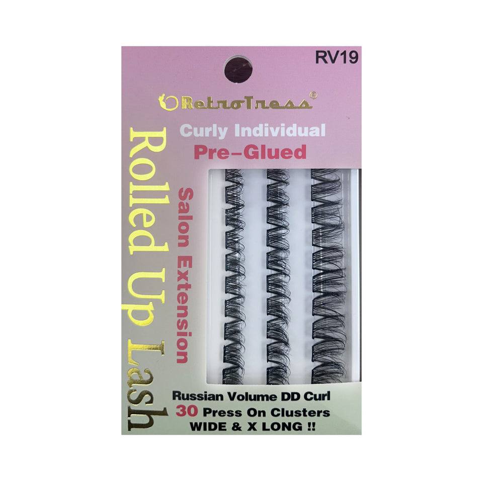 RetroTress Curly Individual Rolled Up Lash Pre Glued (20 Styles)