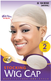 12PACK -Qfitt Stocking Wig Caps Stretch  Wide Band No Slip Off