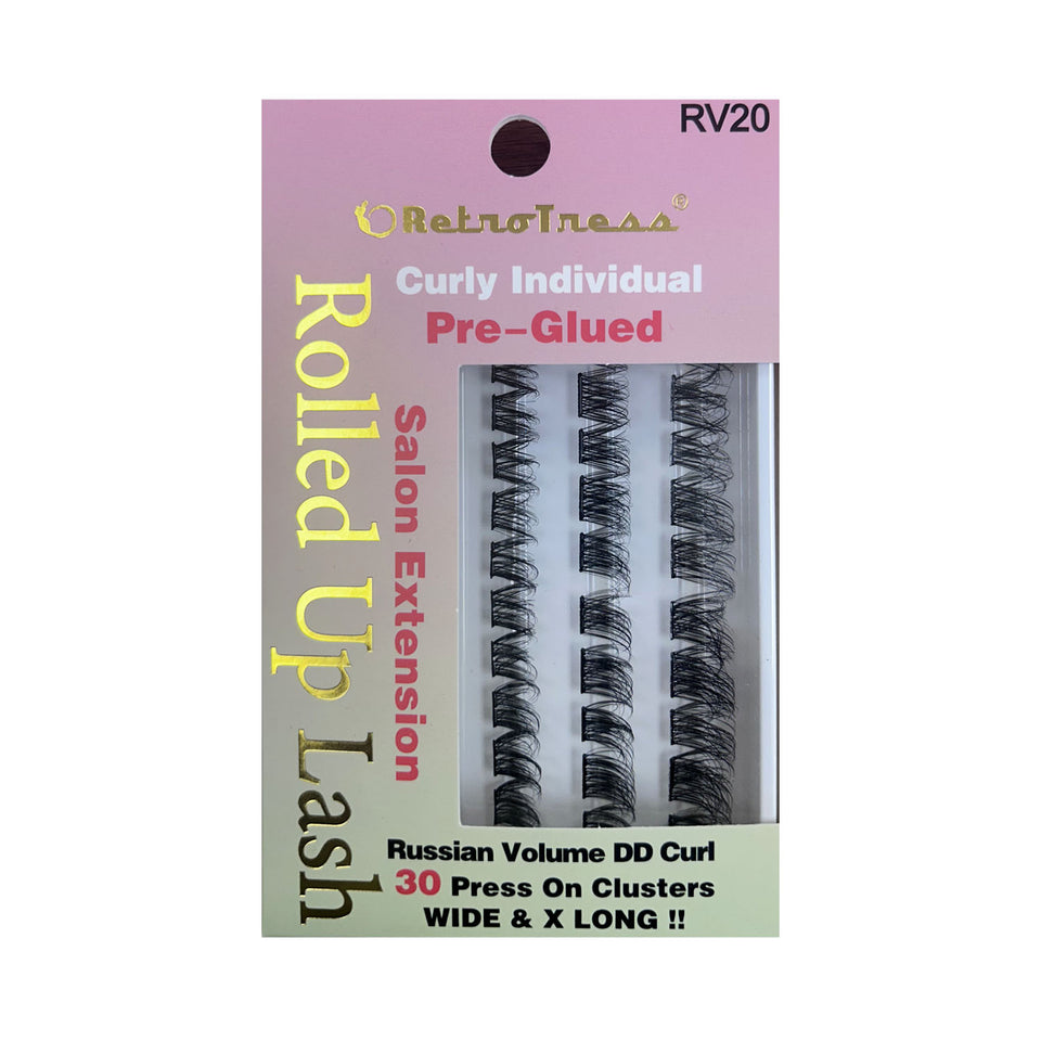 RetroTress Curly Individual Rolled Up Lash Pre Glued (20 Styles)