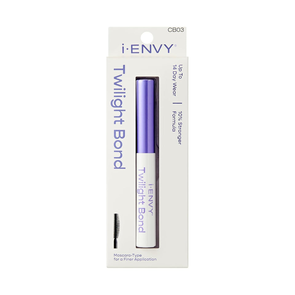 i-ENVY Cluster Palette Twilight Bond Lash Adhesive, 14 Days Extra Strong Hold, Long Lasting Durable Easy Application, Mascara Brush Type Applicator, Safe & Effective