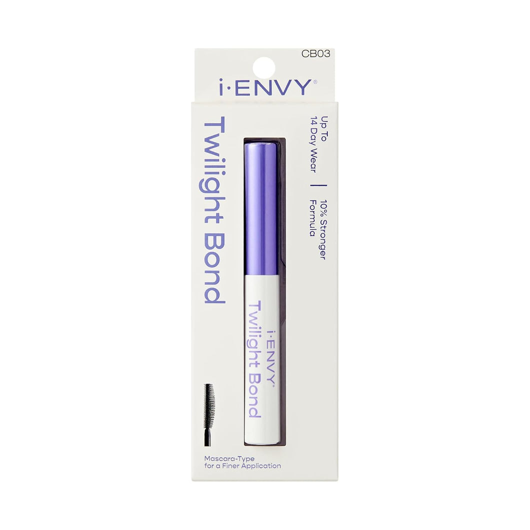 i-ENVY Cluster Palette Twilight Bond Lash Adhesive, 14 Days Extra Strong Hold, Long Lasting Durable Easy Application, Mascara Brush Type Applicator, Safe & Effective