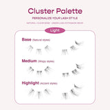 i-ENVY Cluster Palette Kit, DIY Lash Makeup, Customizable Under Lash Extension Layering All in One Convenience, Mini Applicator & Mascabond Glue Included (Light)