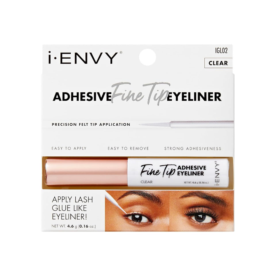 i-ENVY Fine Tip Adhesive Eyeliner, Precision Eyeliner & Eye Lash Glue, Easy Application & Removal, Strong Long-Lasting All Day Hold Adhesiveness