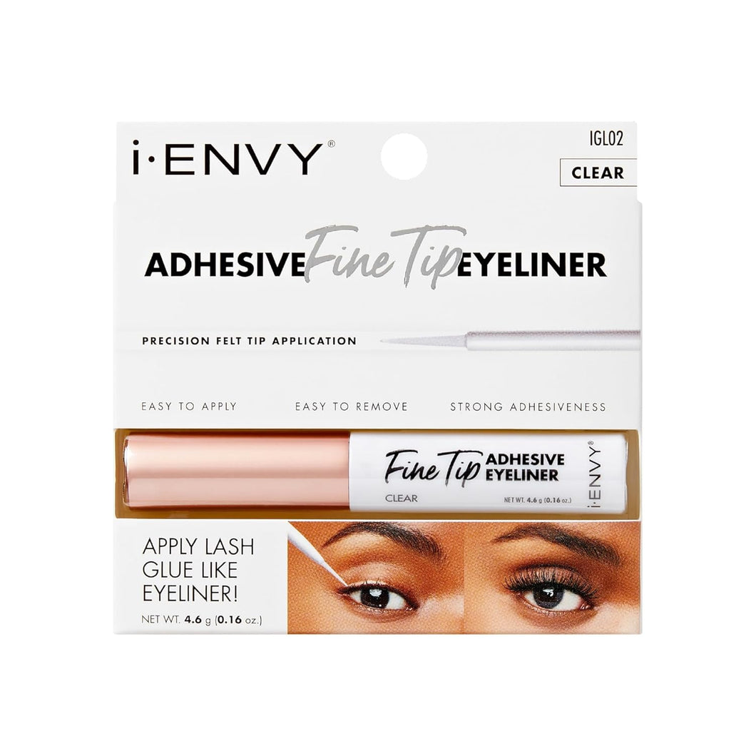 i-ENVY Fine Tip Adhesive Eyeliner, Precision Eyeliner & Eye Lash Glue, Easy Application & Removal, Strong Long-Lasting All Day Hold Adhesiveness
