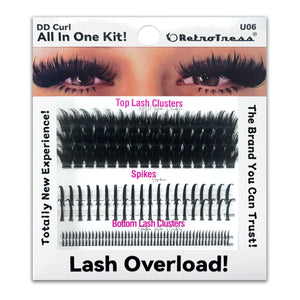 ALL IN ONE KIT -DD CURL TOP LASH CLUSTERS +SPIKES + BOTTOM LASH  CLUSTERS 3 IN ONE BOX