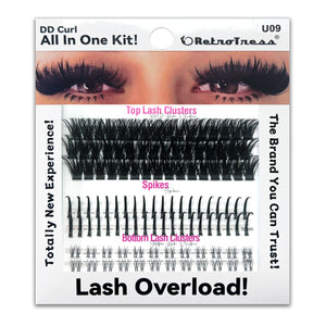 ALL IN ONE KIT -DD CURL TOP LASH CLUSTERS +SPIKES + BOTTOM LASH  CLUSTERS 3 IN ONE BOX