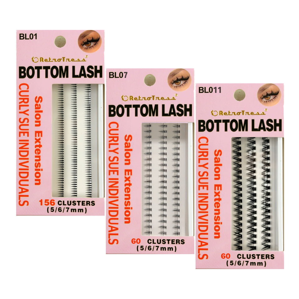 RetroTress Bottom Lash DIY Individual Clusters Lower Under Lash Extensions