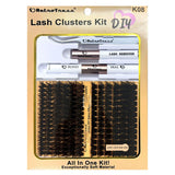 DIY Retrotress Lash Extension Mix styles Lash Clusters Individual Explosive eyelashes with Bond&Seal Remover Tweezers