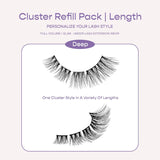 i-ENVY Cluster Palette Lash Refill, DIY Lash Makeup, Clusters False Eyelash, Varied Length, Customizable Under Lash Extension Layering