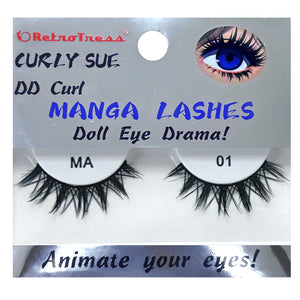 RETROTRESS CURLY SUE MANGA  EYE LASHES DOLL EYE ANIMATE YOUR EYES !
