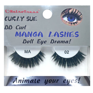 RETROTRESS CURLY SUE MANGA  EYE LASHES DOLL EYE ANIMATE YOUR EYES !