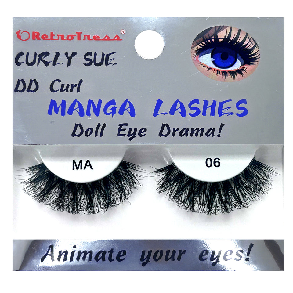 RETROTRESS CURLY SUE MANGA  EYE LASHES DOLL EYE ANIMATE YOUR EYES !