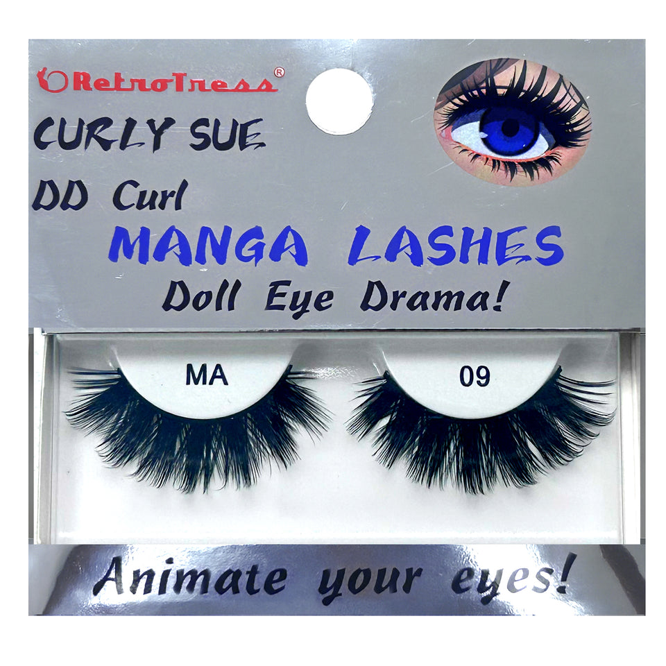 RETROTRESS CURLY SUE MANGA  EYE LASHES DOLL EYE ANIMATE YOUR EYES !
