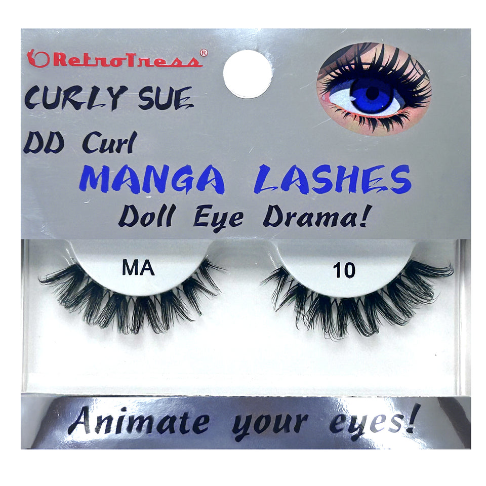 RETROTRESS CURLY SUE MANGA  EYE LASHES DOLL EYE ANIMATE YOUR EYES !