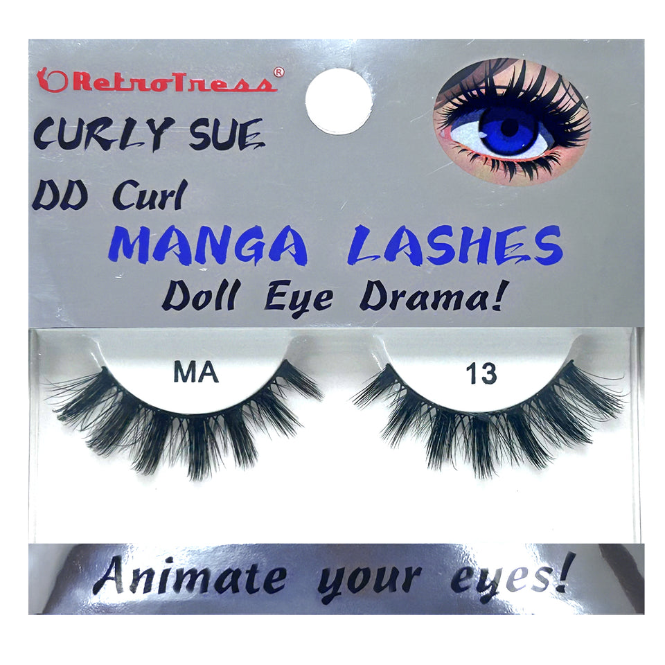 RETROTRESS CURLY SUE MANGA  EYE LASHES DOLL EYE ANIMATE YOUR EYES !
