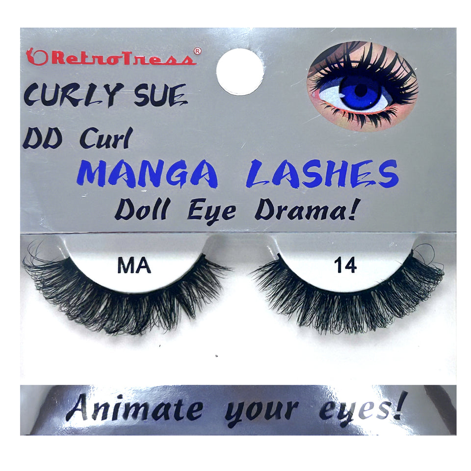 RETROTRESS CURLY SUE MANGA  EYE LASHES DOLL EYE ANIMATE YOUR EYES !