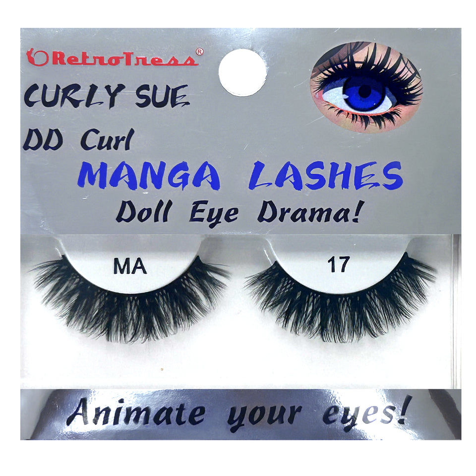 RETROTRESS CURLY SUE MANGA  EYE LASHES DOLL EYE ANIMATE YOUR EYES !