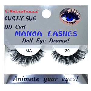 RETROTRESS CURLY SUE MANGA  EYE LASHES DOLL EYE ANIMATE YOUR EYES !