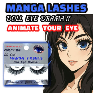 RETROTRESS CURLY SUE MANGA  EYE LASHES DOLL EYE ANIMATE YOUR EYES !