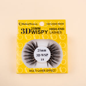 RetroTress 3D 25mm Wispy High-End Lashes Mink HAND MADE Eyelashes Bulk Variety Mixed Dramatic Long Soft Fluffy Wispy Bold Big False Eyelashes Makeup