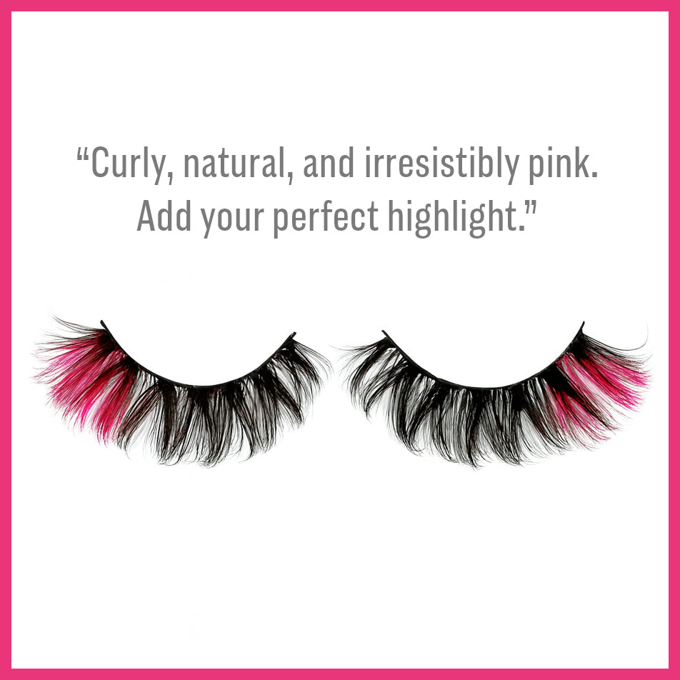 RetroTress  COLOR HI LITE LASHES-PINK Party Special Eyelashes