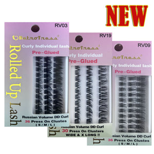 RetroTress Curly Individual Rolled Up Lash Pre Glued (20 Styles)