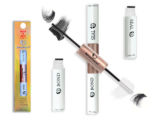 RETROTRESS - Bond &Seal  CURLY SUE Lash Cluster Glue 10ml, Waterproof Bond and Seal Lash Glue, Long Lasting cluster lash glue, 2 in 1 Eyelash glue